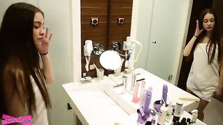 Cute teen SolaZola gets fucked in shower and on the bed