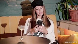 The pretty girl was fucked in her ass by a bartender