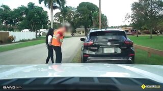 A sexy babe got fucked by a mechanic on the roadside