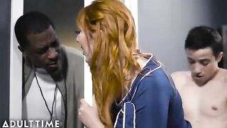 A cheating wife, Lauren Phillips, almost gets caught with a young man